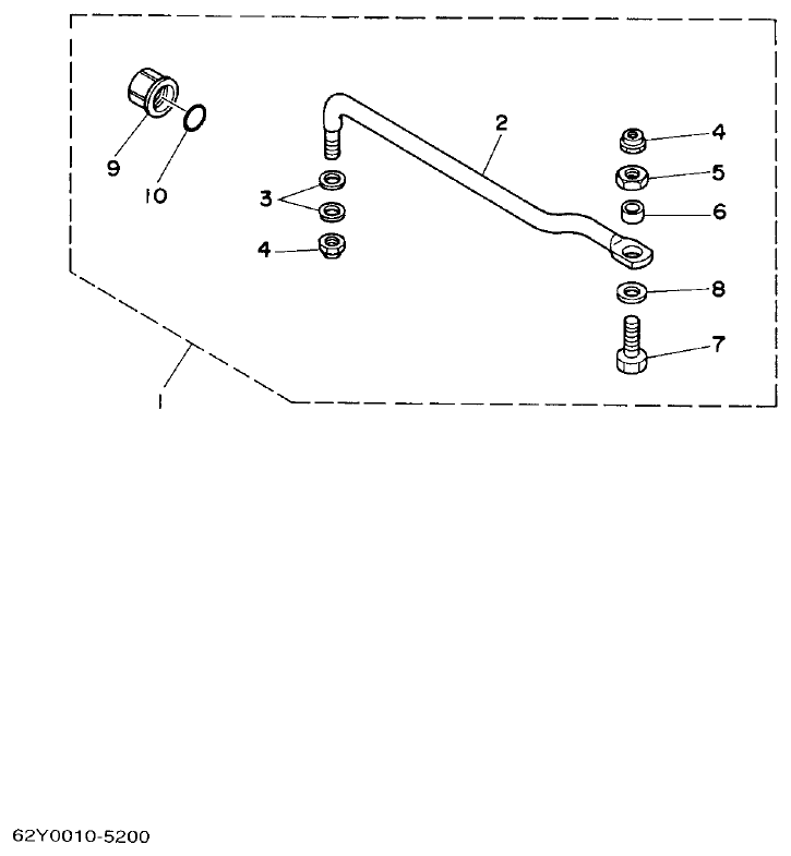 Yamaha FT50C STEERING GUIDE parts diagram